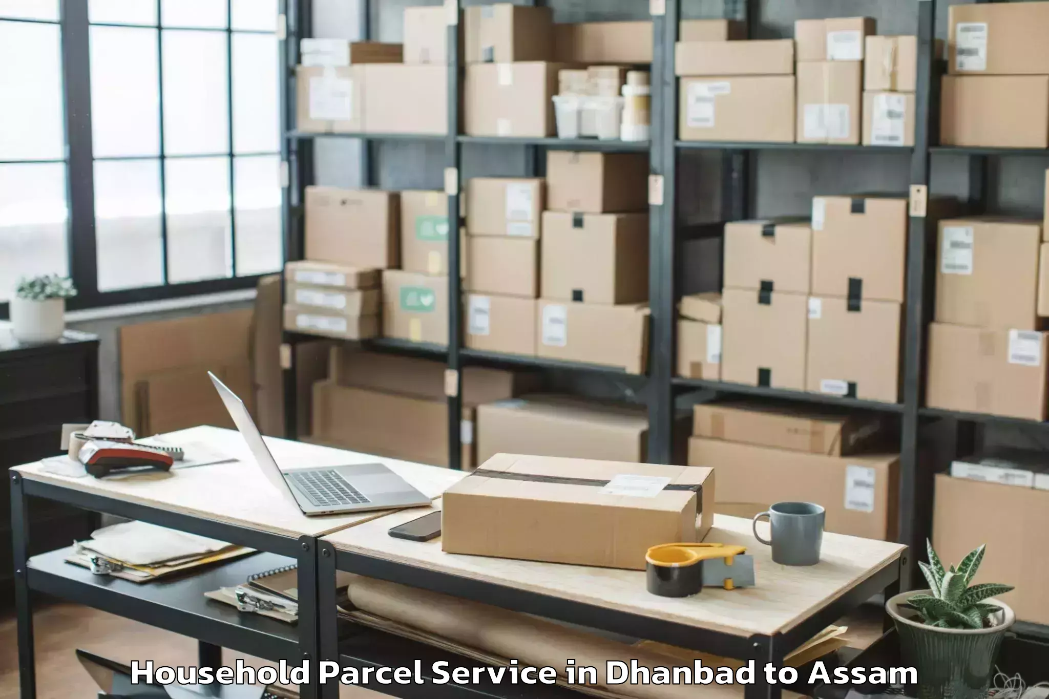 Top Dhanbad to Lumding Rly Colony Household Parcel Available